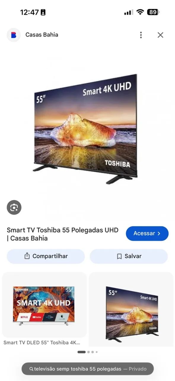 Smart TV Toshiba 55 polegadas 