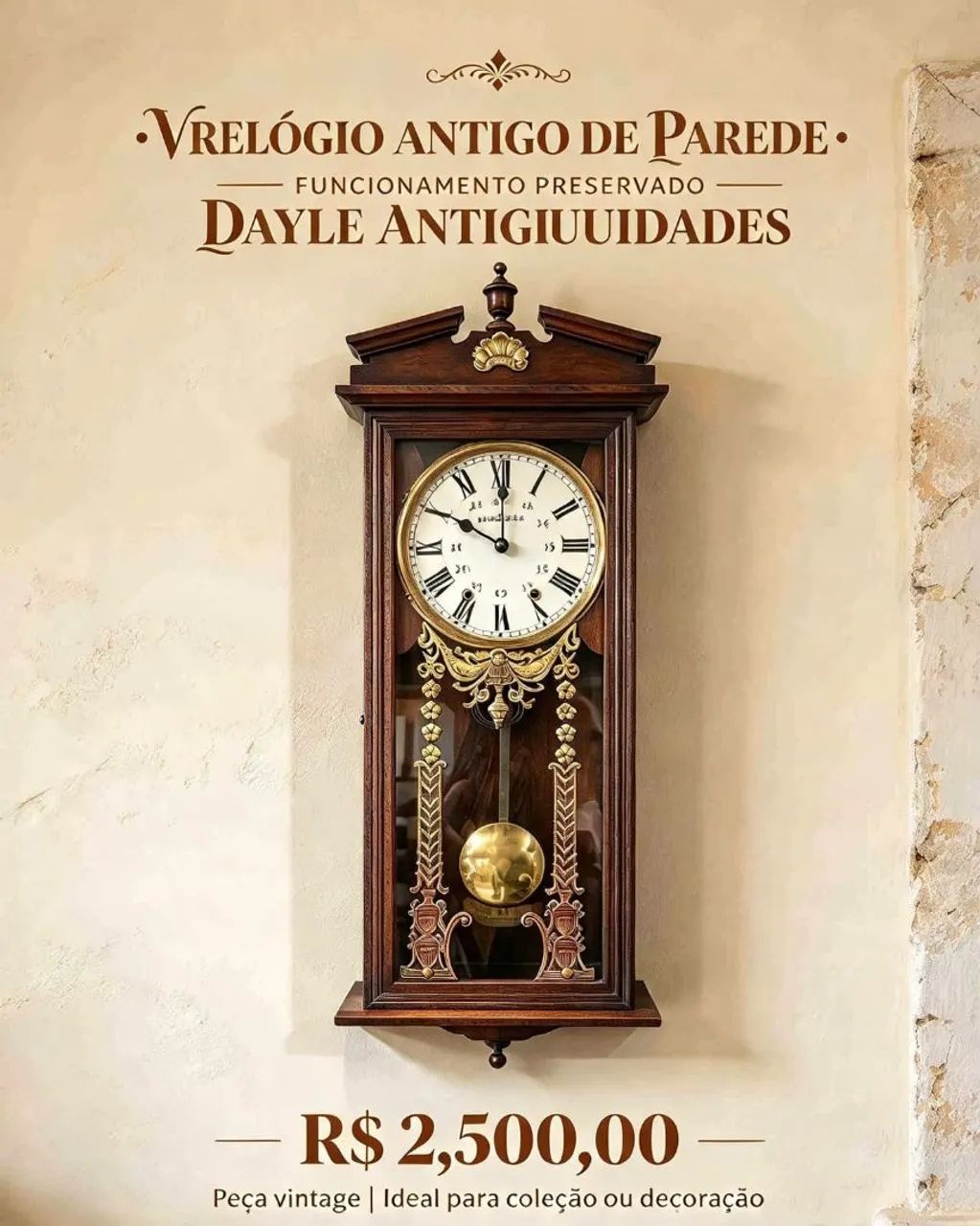 Relógio de parede antigo 