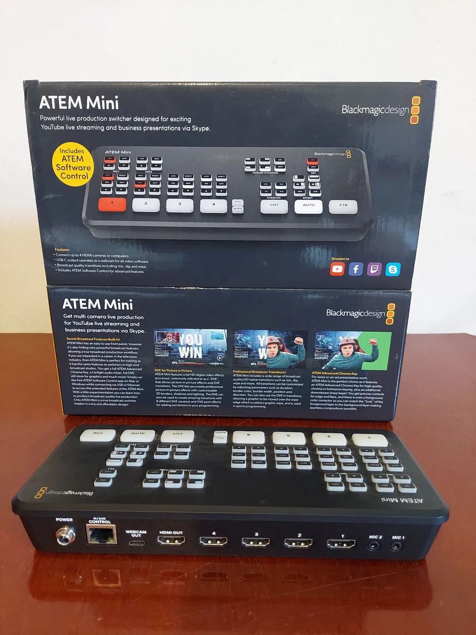 Mesa de captura para Livestream/multi-cam - Blackmagic ATEM Mini (não é a PRO)