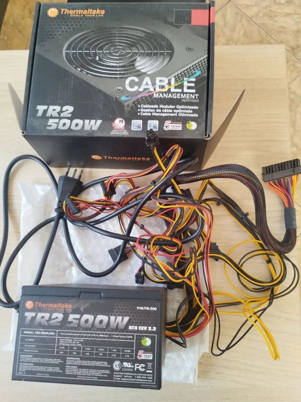 Fonte de Alimentação THERMALTAKE TR2 500W - NOVA  - Foto 2