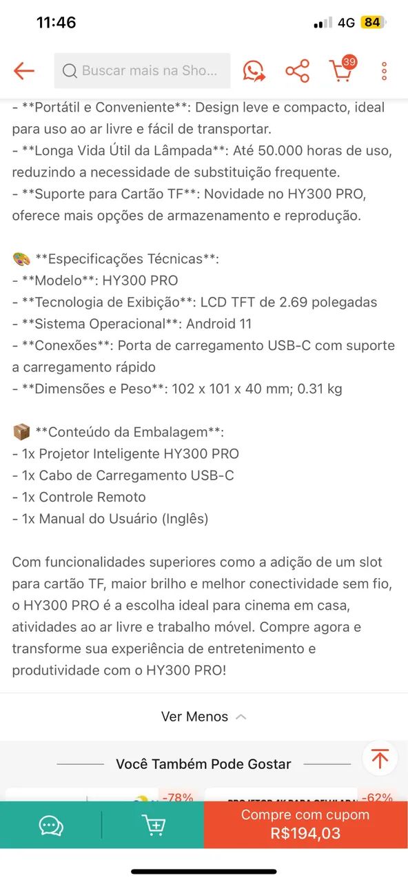 Projetor 4k hd  - Foto 4