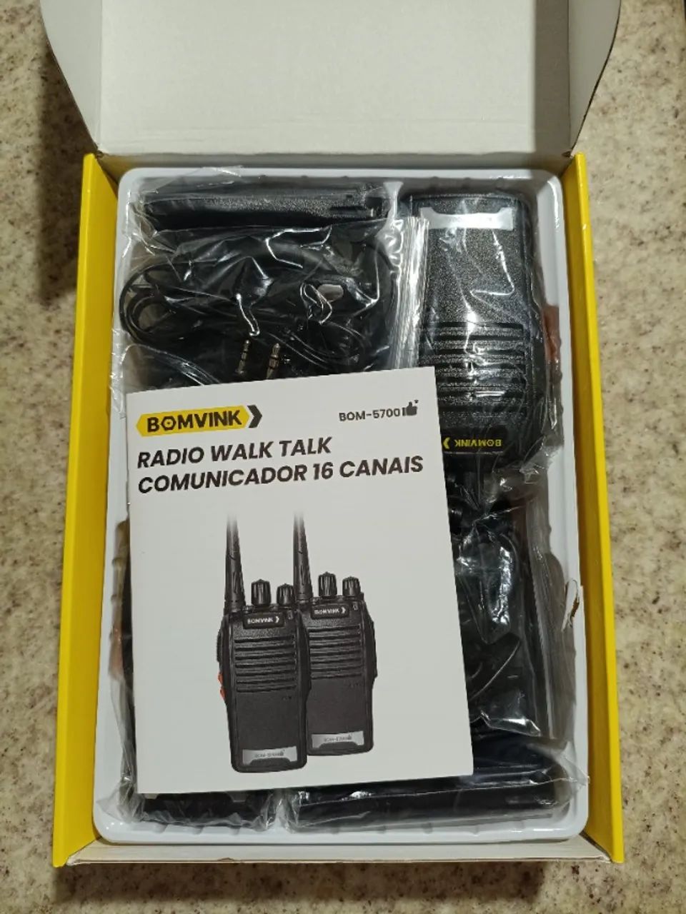 Walkie Talkie Rádio Comunicador 16 Canais Bomvink (Novo na Caixa!) - Foto 2