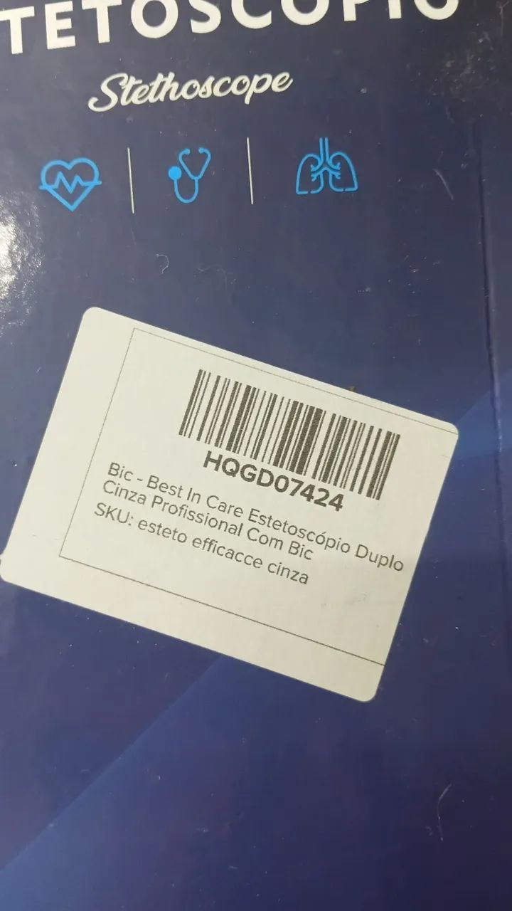 Estetoscópio Bic Efficace AD Duplo Cinza (Novo) - Foto 3
