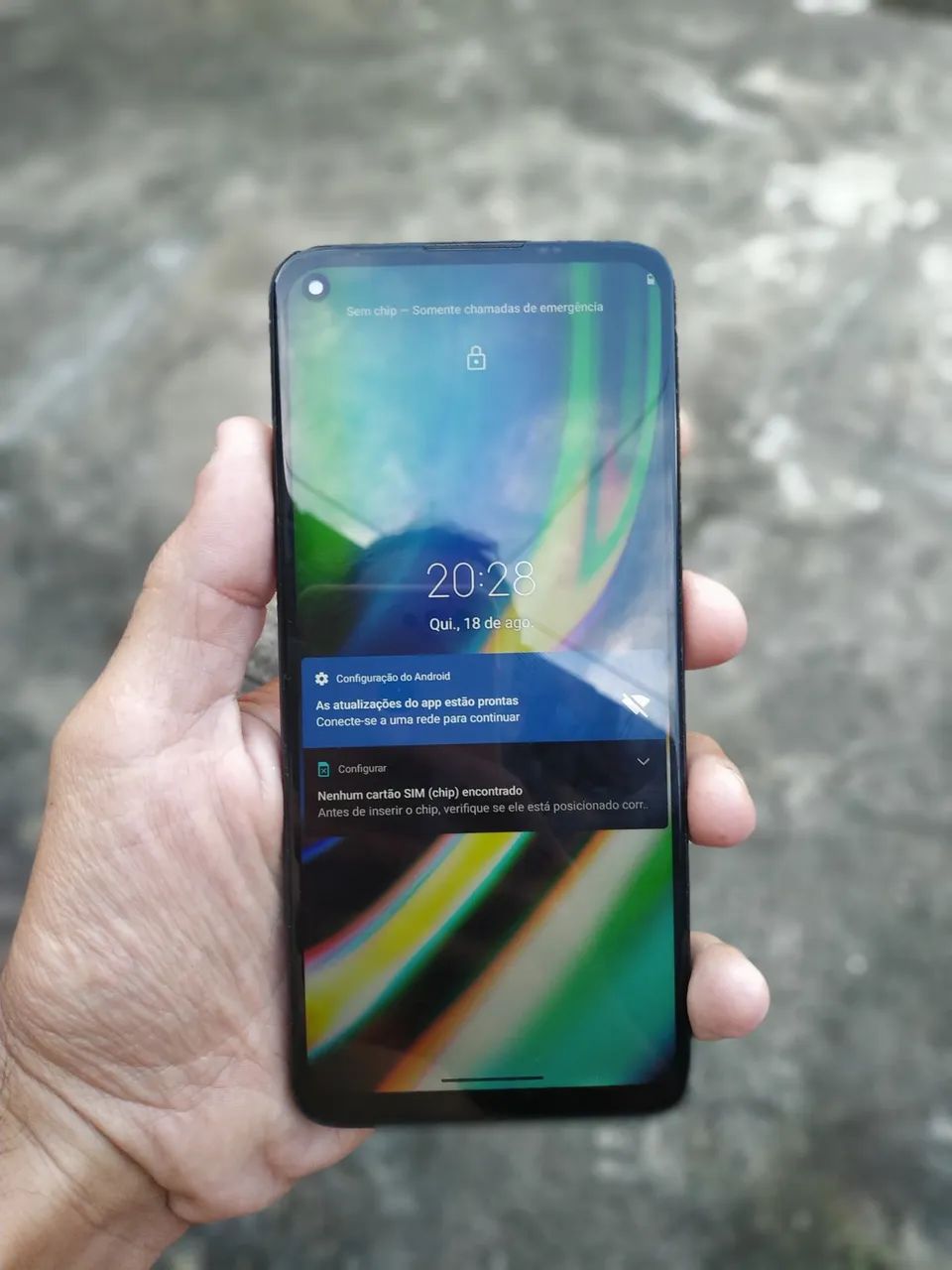 Moto g9 plus uma máquina 