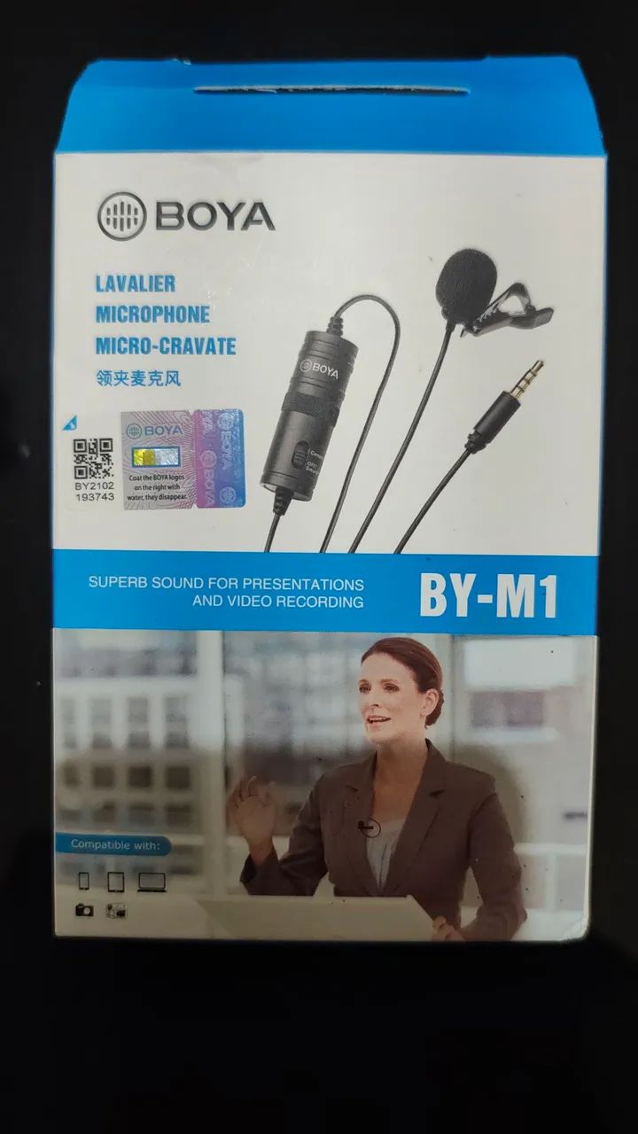 Microfone Lapela Com Fio Boya By-m1  - Foto 2