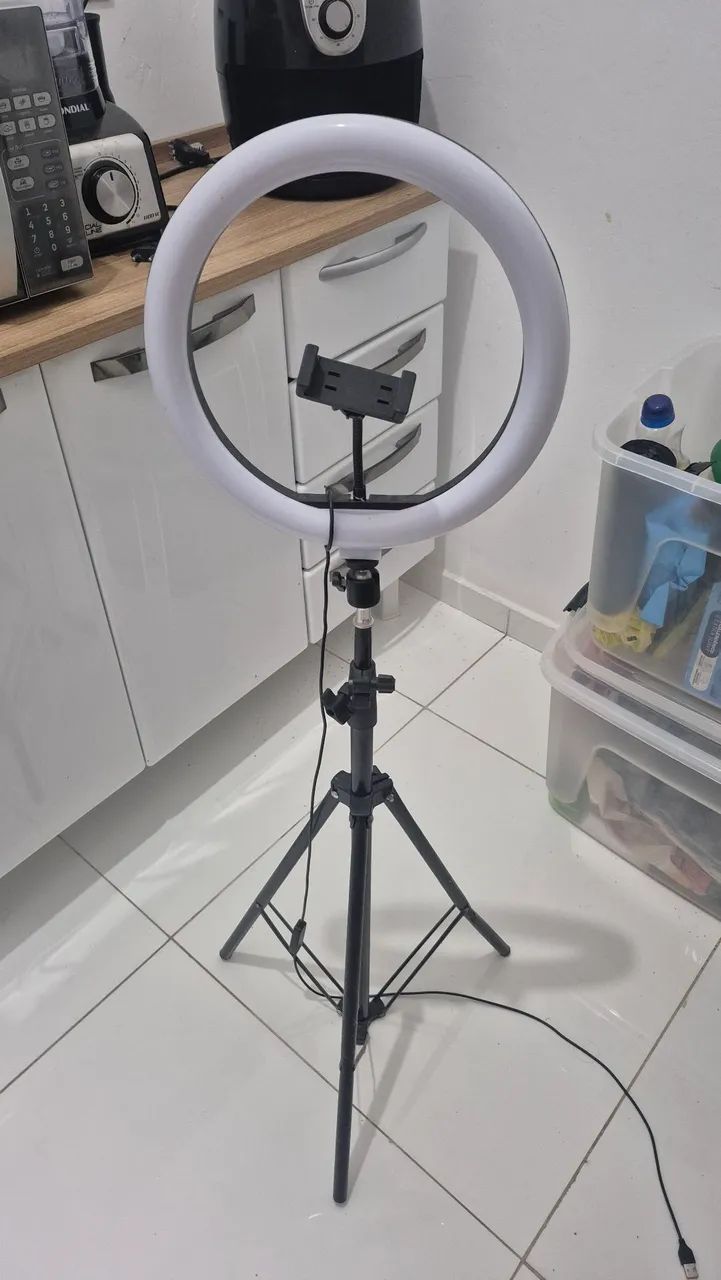 Ring Light com Tripé Ajustável