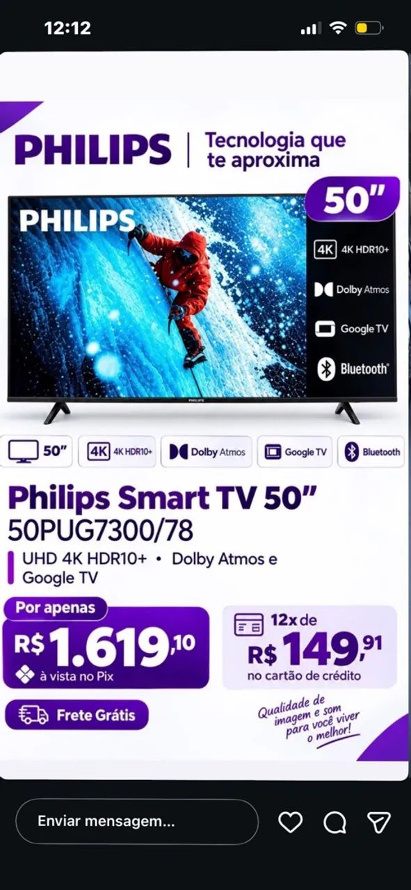 Tv 50 polegadas 