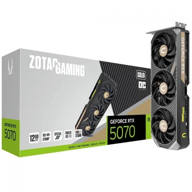 RTX 5070, ZOTAC, SOLID, 12GB - LOJA CONCEITUADA