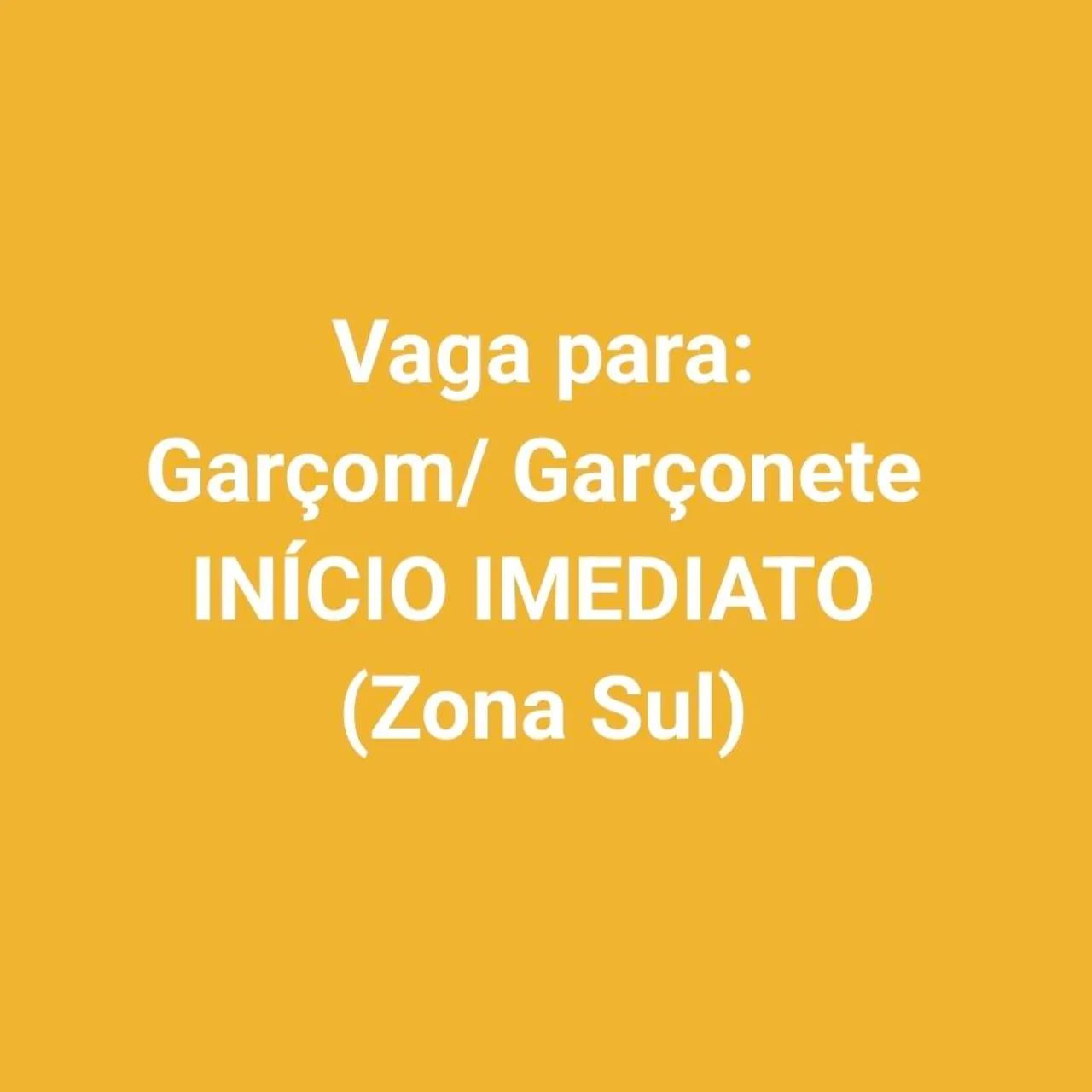 Vaga para garçom em Bar/Restaurante 