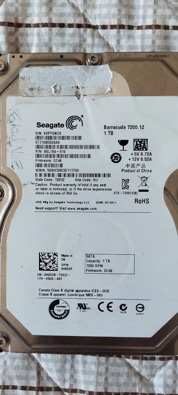 HD Seagate Sata 01 Terabyte para PC DVR - Foto 3