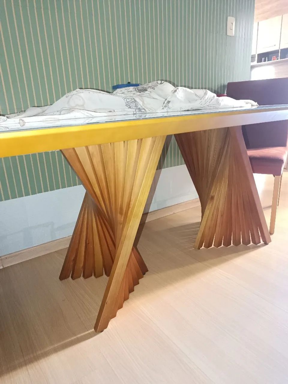 Mesa tampo vidro off-whate - Foto 4