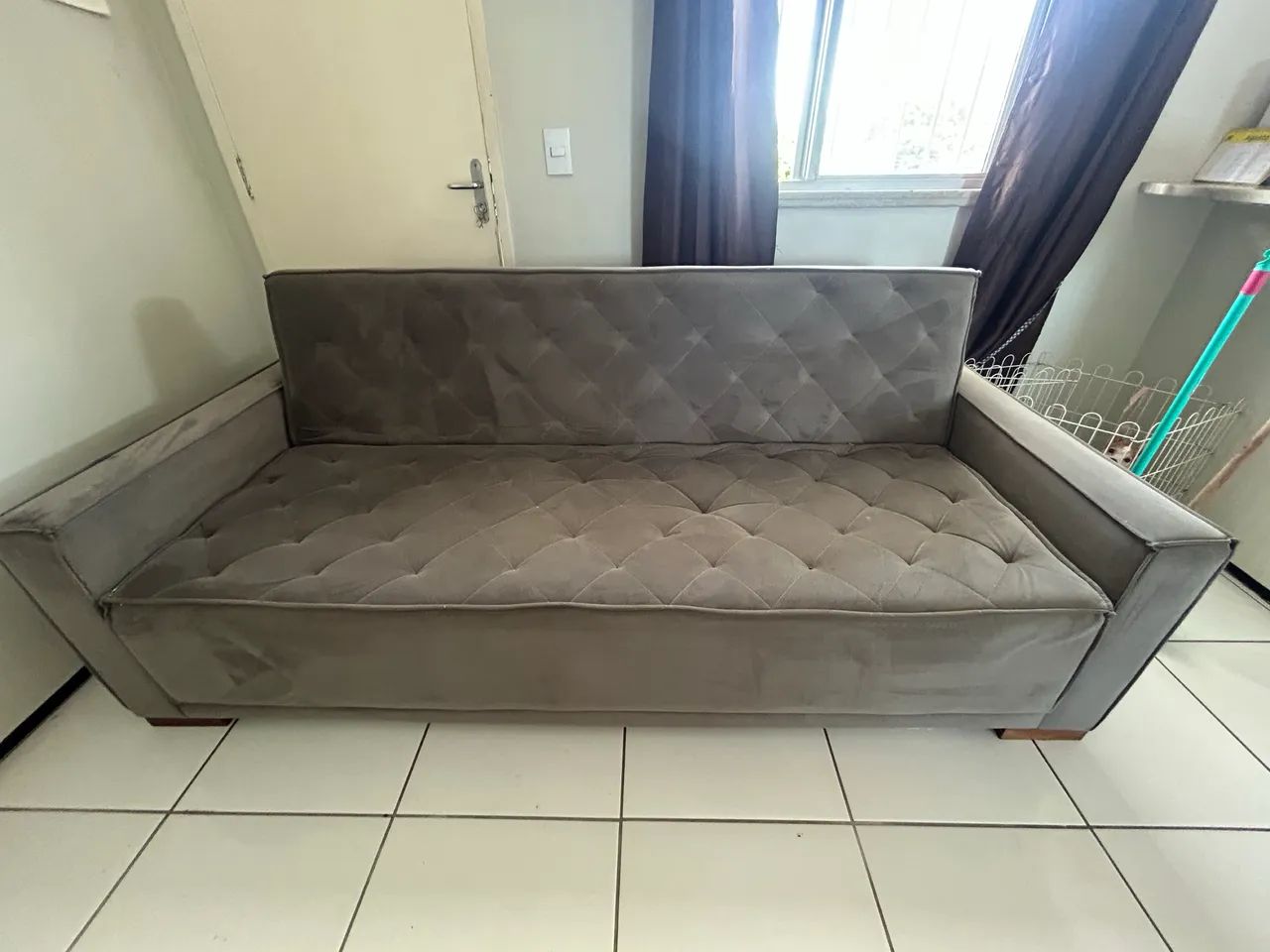 Sofá cama suede 