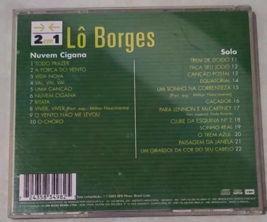 Vendo cd do Lo Borges Nuvem Cigana 2em 1 - Foto 3