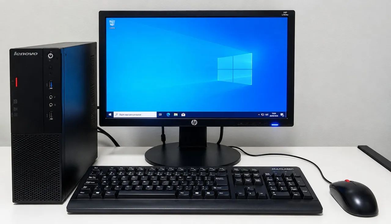 Kit computador Intel i5-6400, CPU 2.70GHz e SSD-120Gb com monitor 19 polegadas 