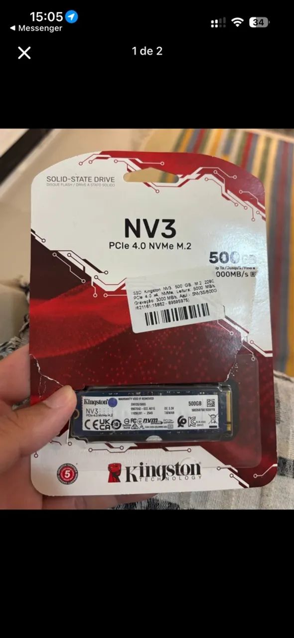SSD Kingston 500gb
