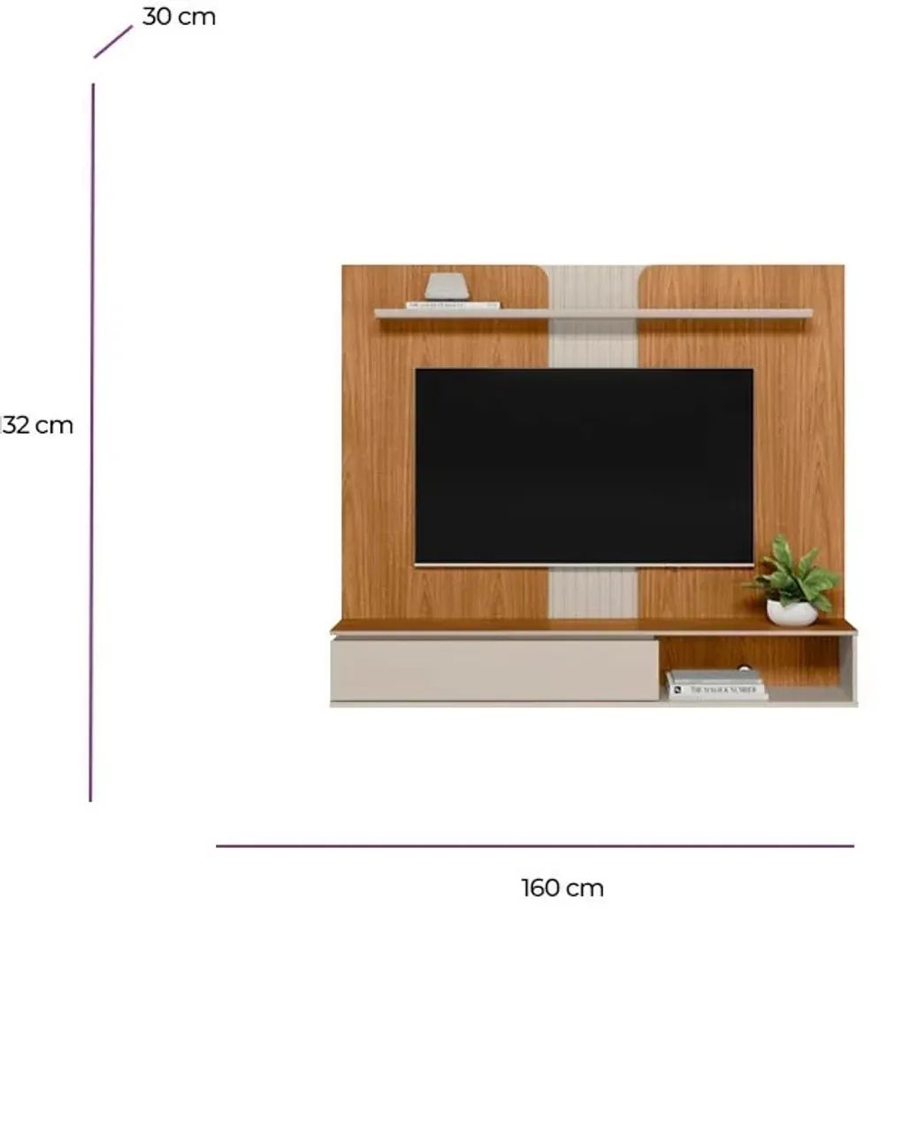 Painel 1,60m - para Tv até 60 polegadas  - Foto 2