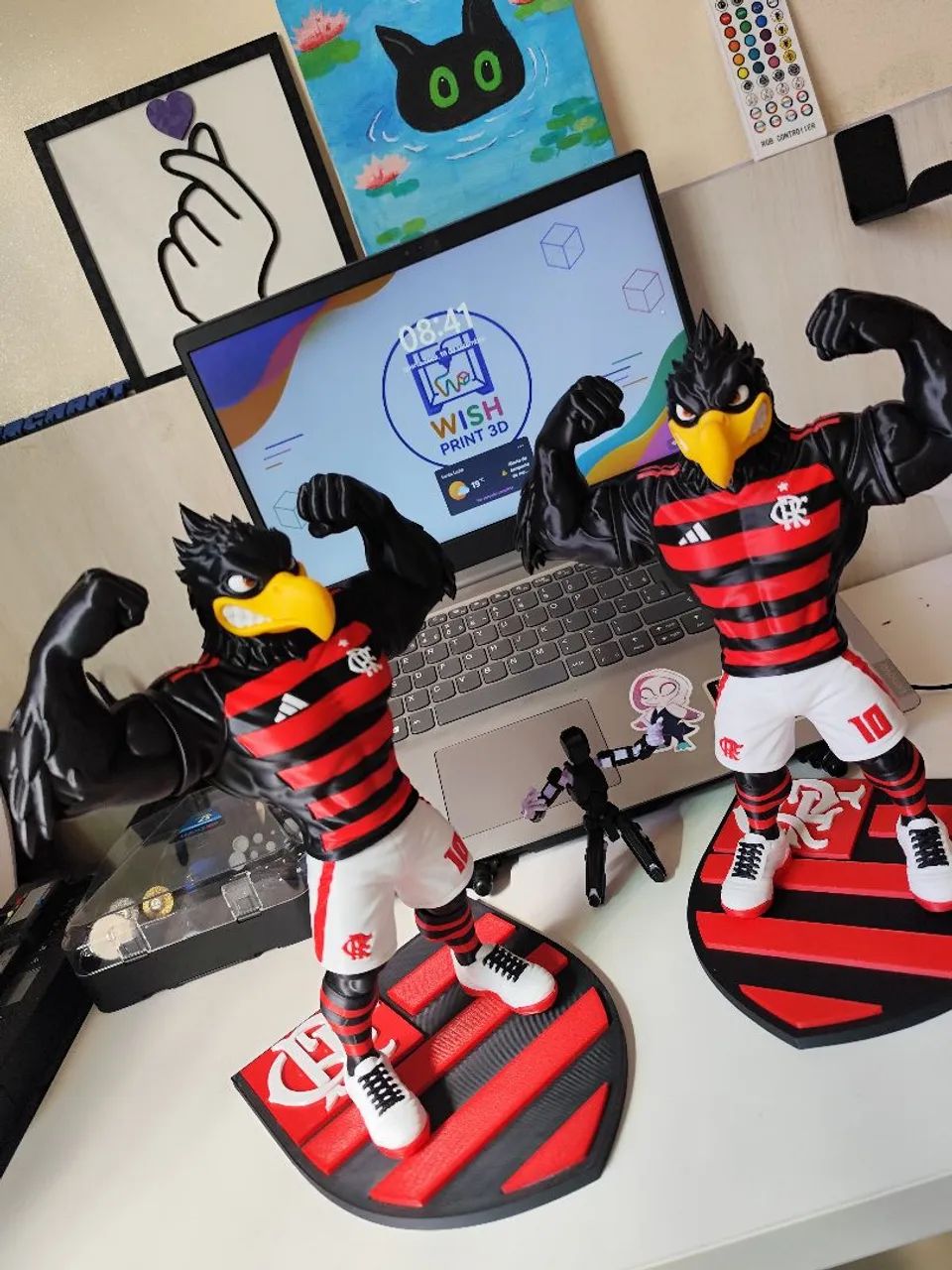 Mascote Urubu do Flamengo impresso em 3D!!! - Foto 4