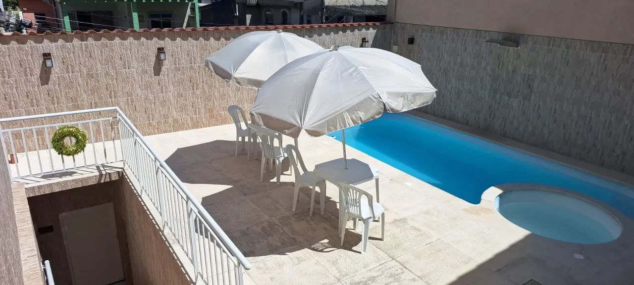 Salão com piscina para eventos em Campo Grande.