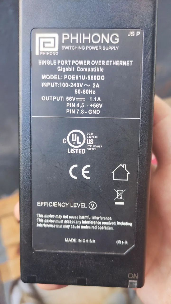Fonte POE Bivolt Saída 56V