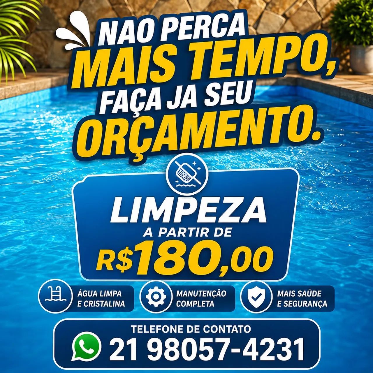Limpeza da sua piscina e do seu deck, a partir de R$180,00 - Foto 5