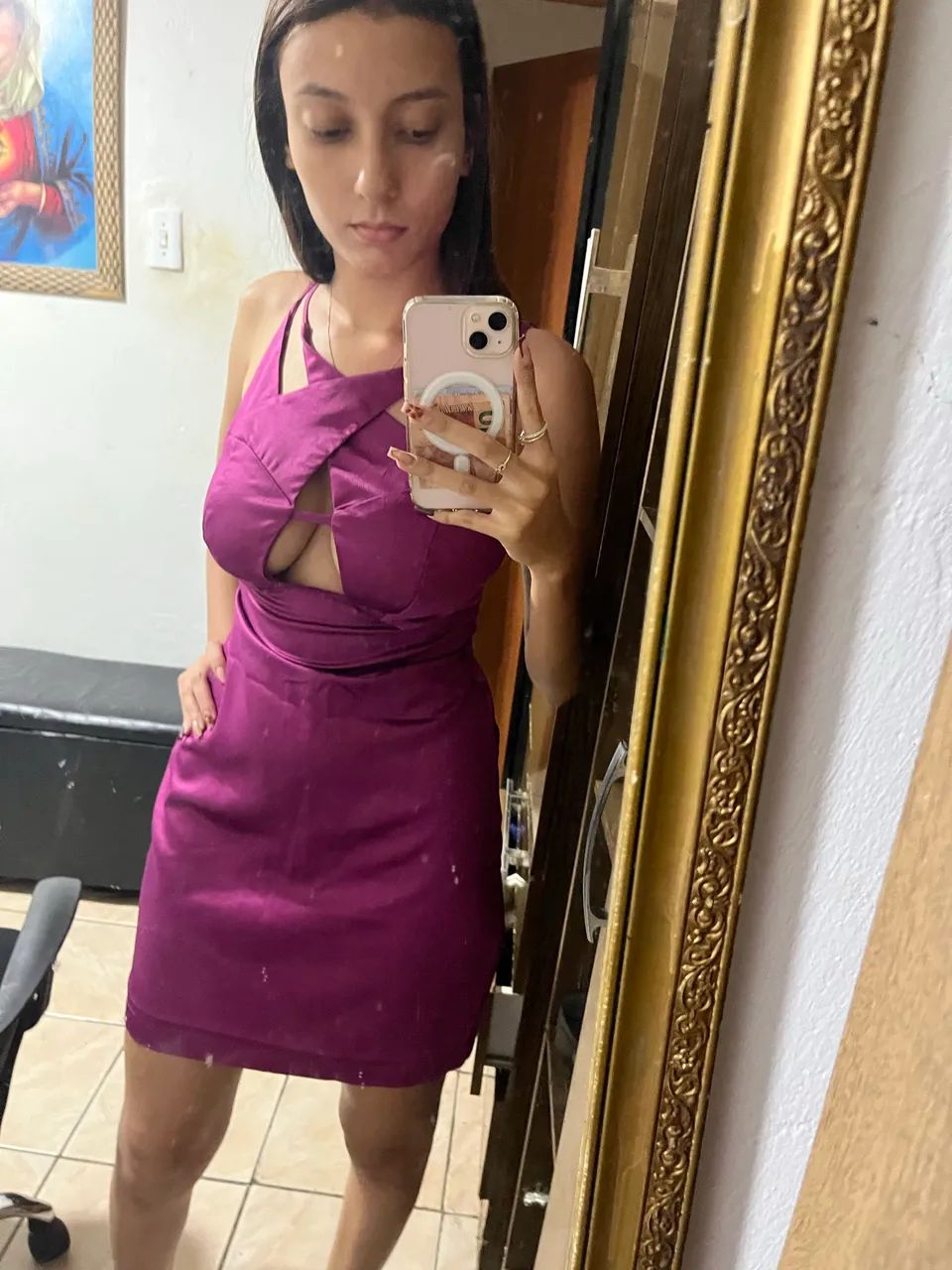 Vestido de cetim 
