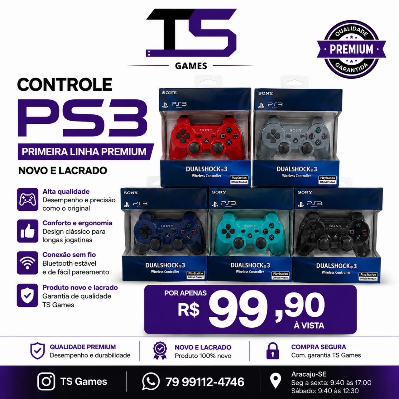 Controle de ps3 novo 