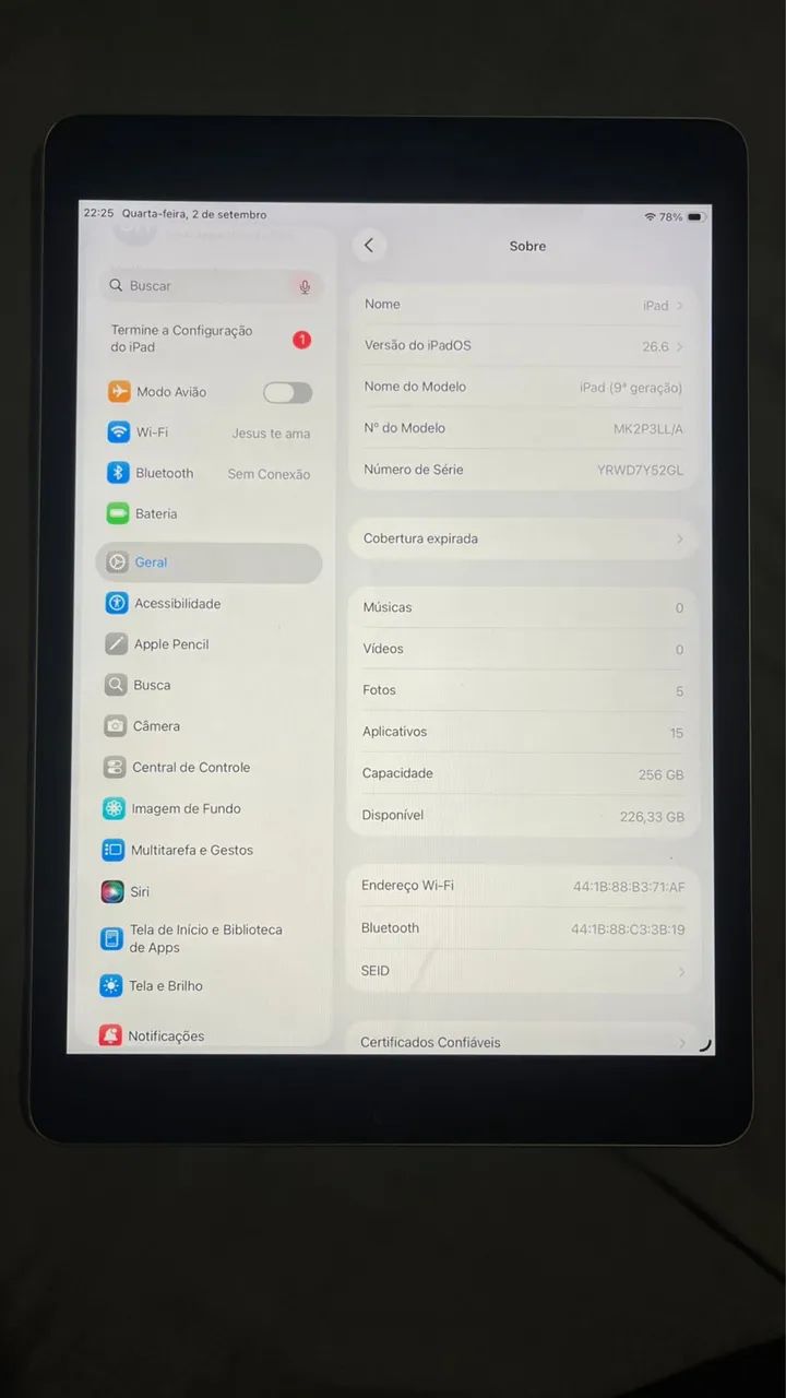 iPad 9 com caneta e caixa tudo original vender hoje - Foto 3
