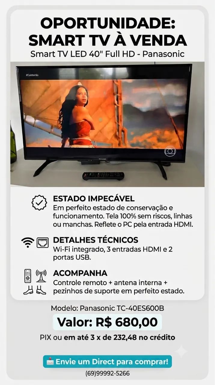 Smart TV Led 40" Full HD - Foto 2