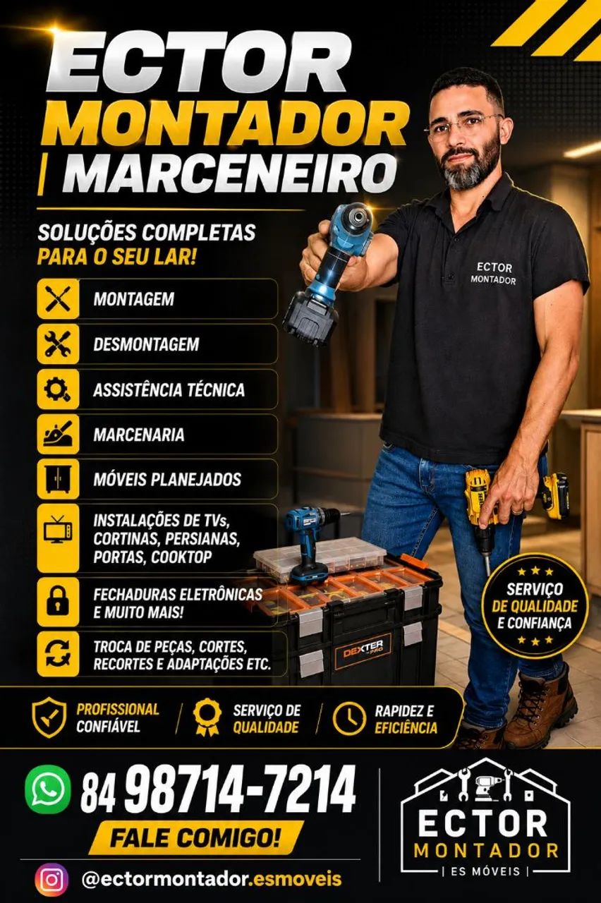 Marceneiro Montador de Móveis Profissional 