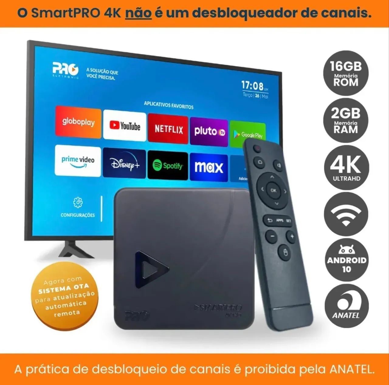 Tv Box Proeletronic 4K - Foto 3