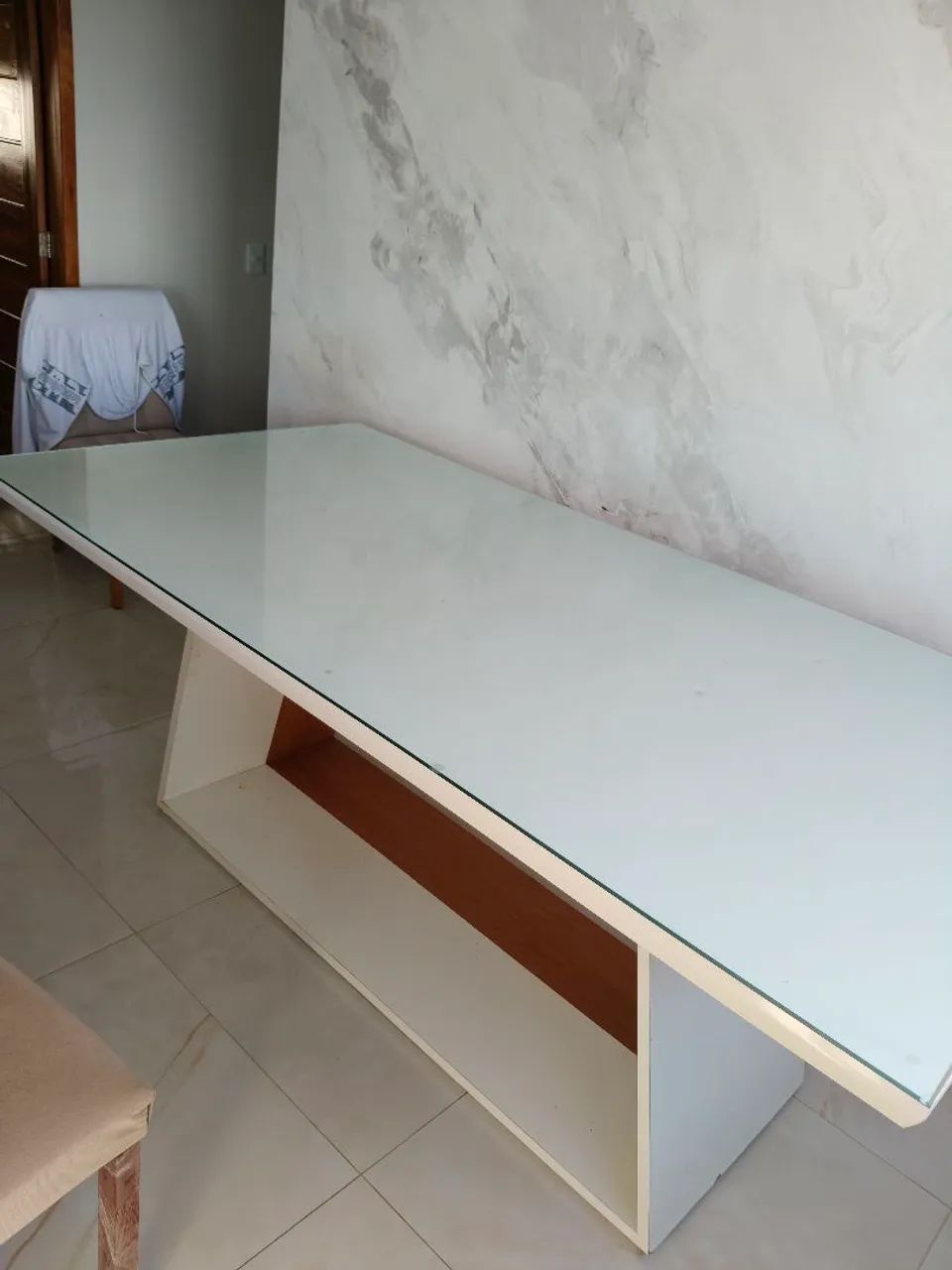 Mesa para 6 cadeiras tampo de vidro temperado Jacaúna  - Foto 3