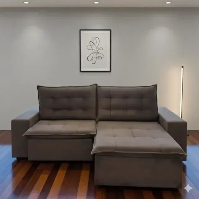 Sofá modelo (retratil e reclinavel) novo de loja  - Foto 2