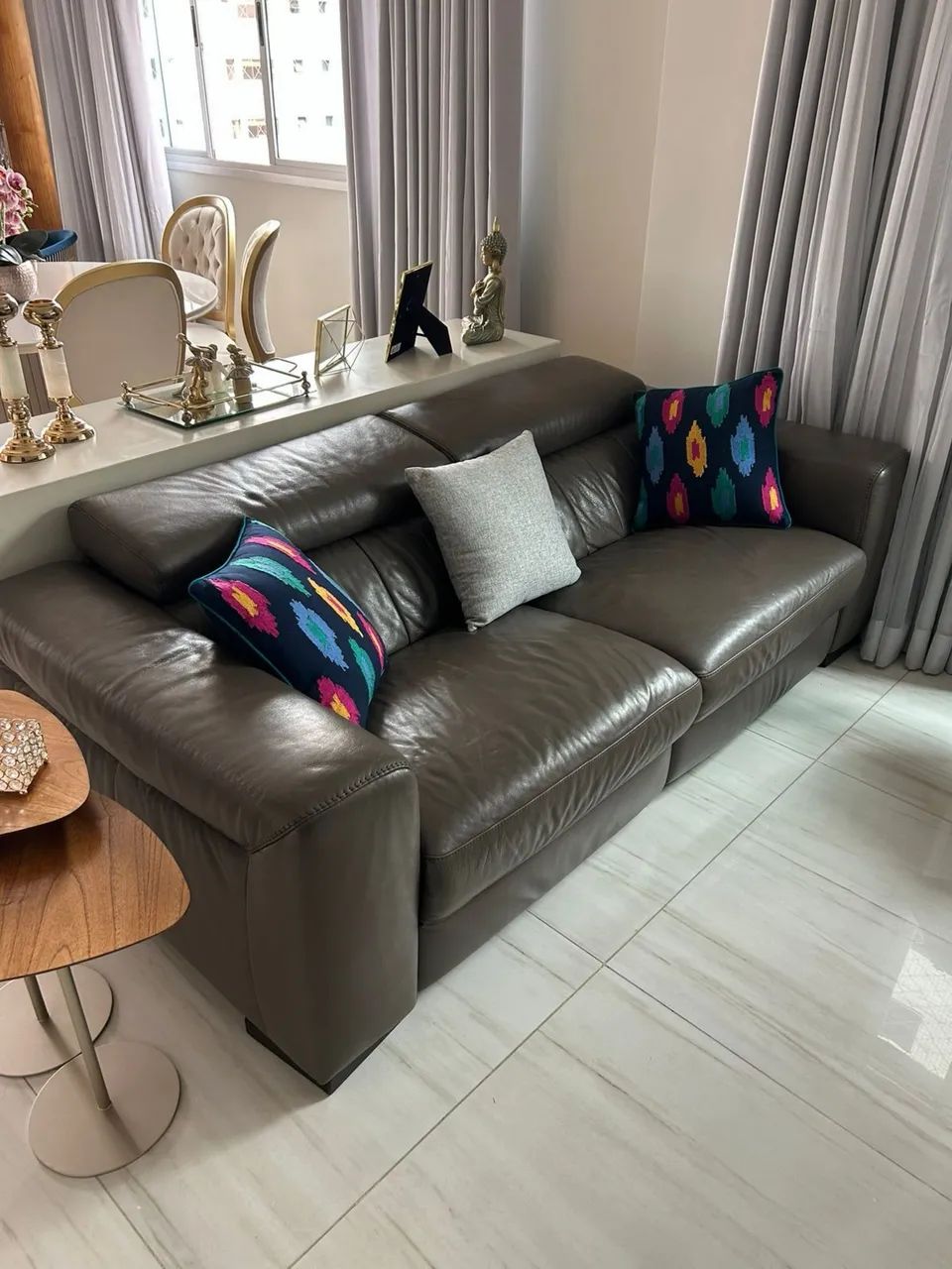 Sofá Retratil Eletrico de Couro Natuzzi Editions