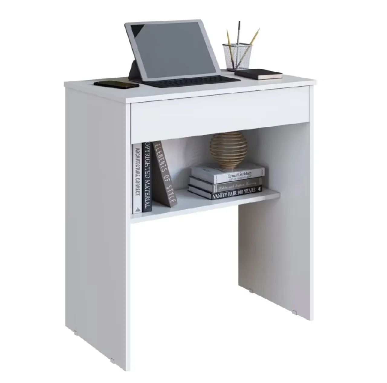 escrivaninha compacta e multiuso é ideal para home office, estudos ou penteadeira - Foto 5