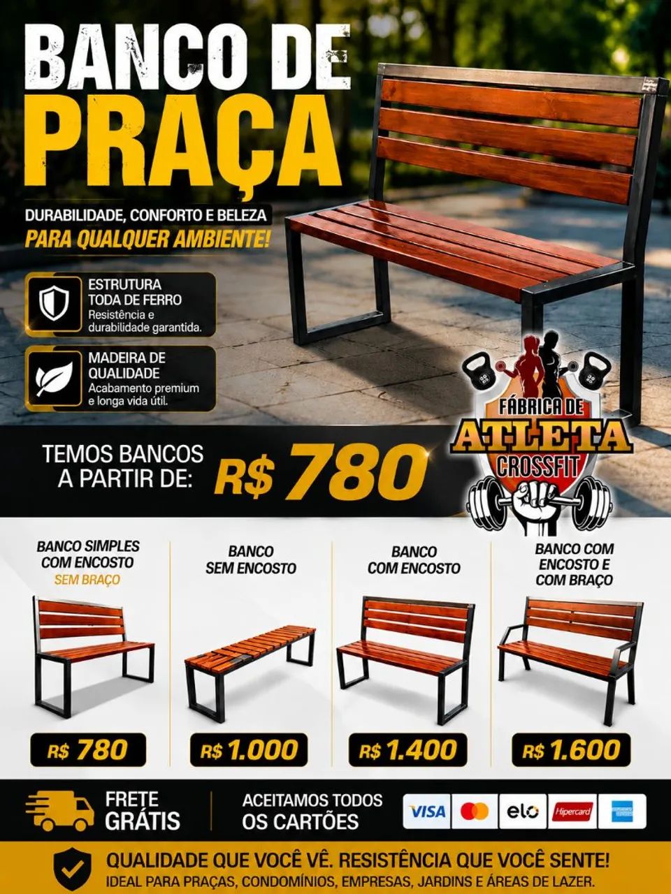 BANCO DE PRAÇA $ 780