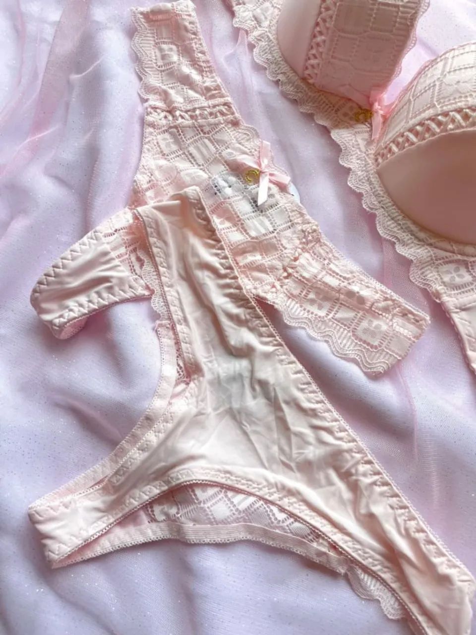 Conjunto de lingerie Elegance Rosê Premium