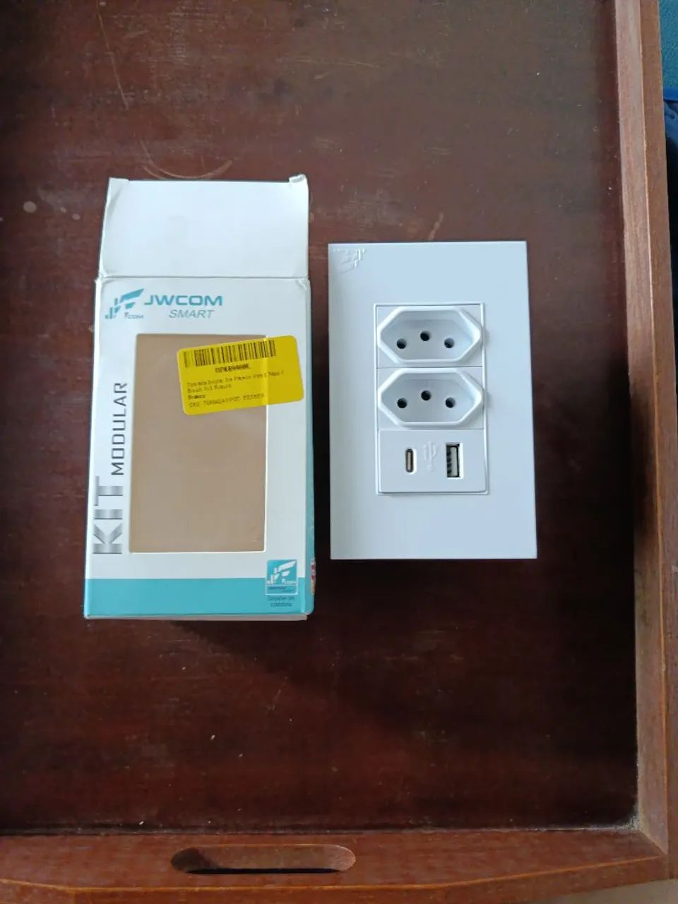 Tomada Dupla 4x2 Com 2 USB Tipo C e A JWCOM Smart - Foto 2