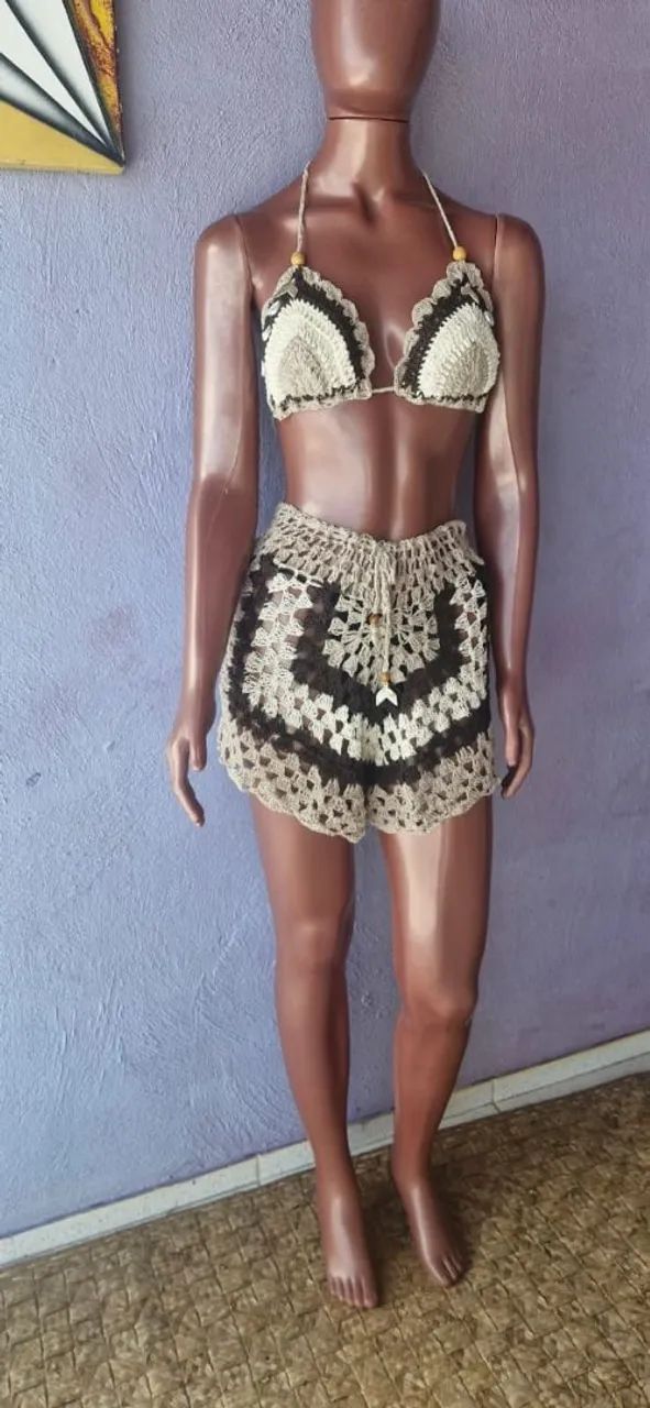 Conjunto simples crochê  - Foto 3