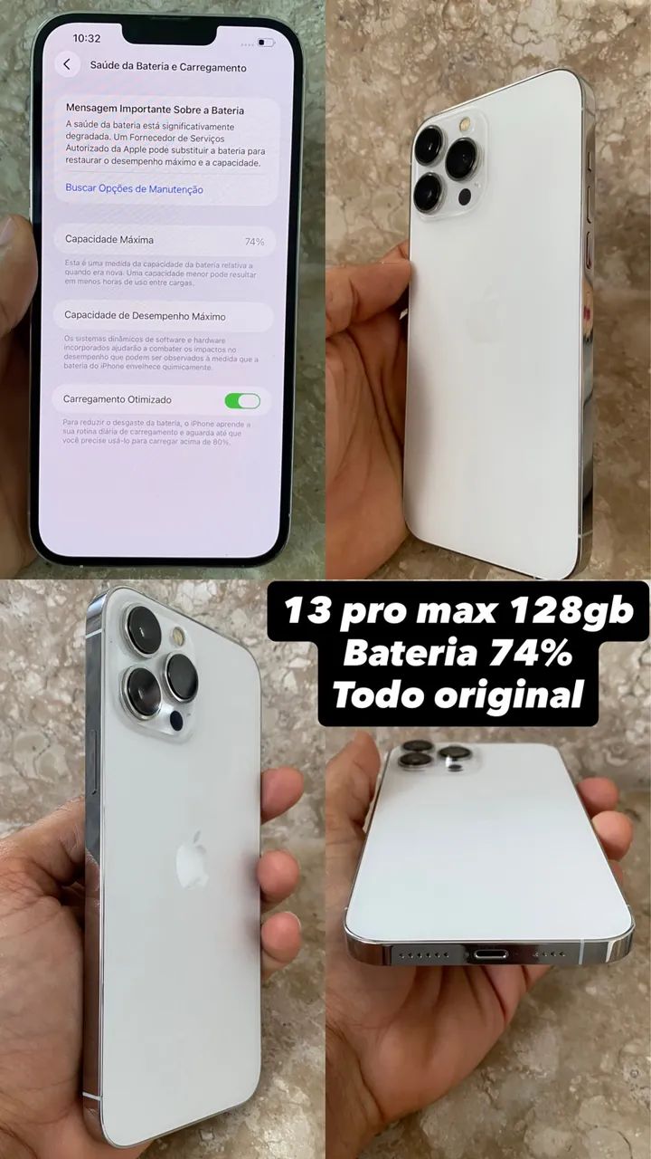 Iphone 13 pro max 128gb - todo original - Celulares e Smartphones