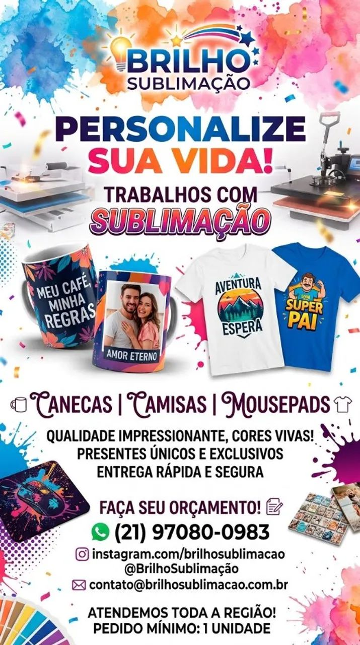 Canecas, camisas 