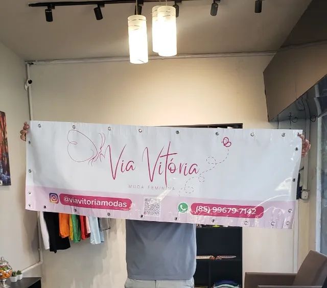 Lona para fachada com sua logomarca