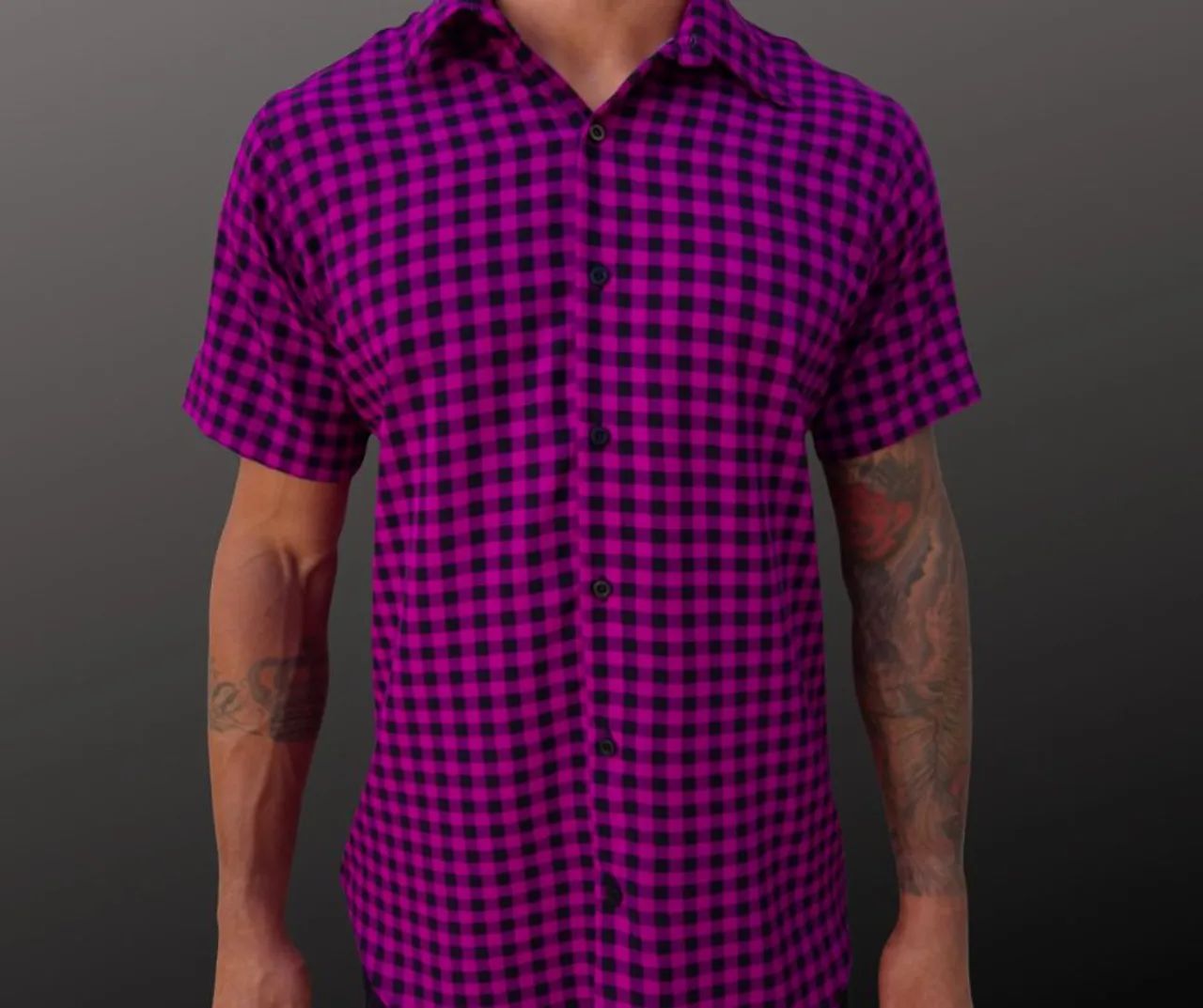Camisa manga curta xadrez - Foto 2