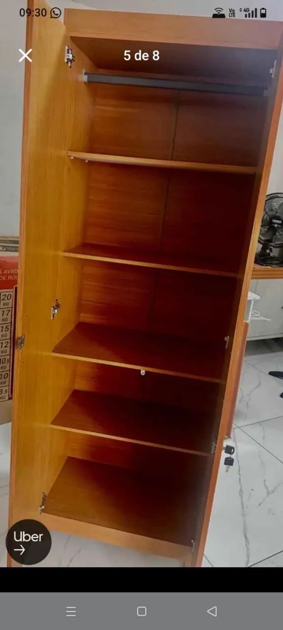 Guarda roupa 2 portas MDF com chave - Foto 5