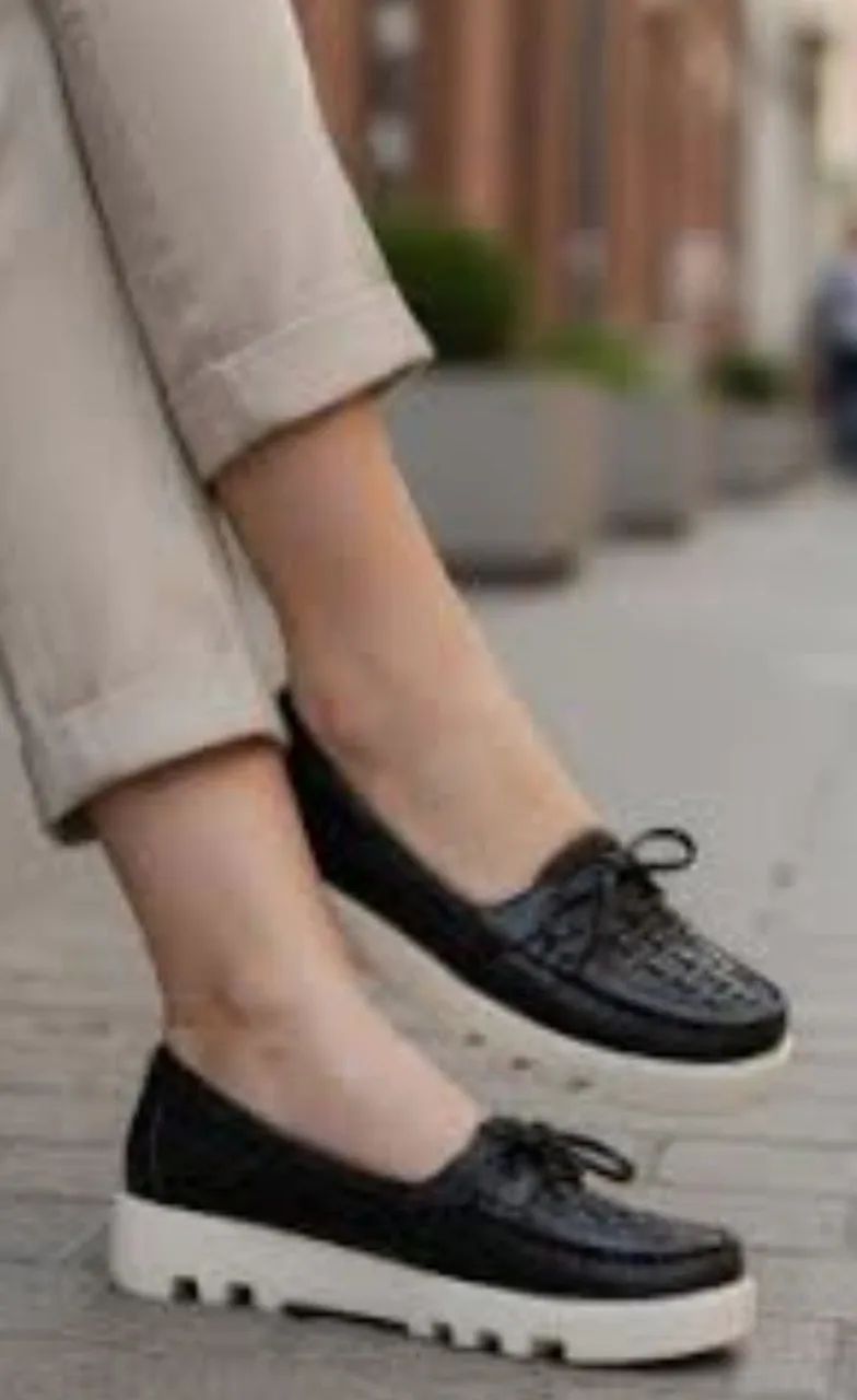 Sapato Mocassim Luz da Lua Preto Feminino 39/40 - Foto 4