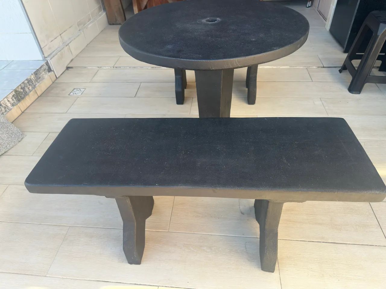 Mesa e bancos de concreto  - Foto 3