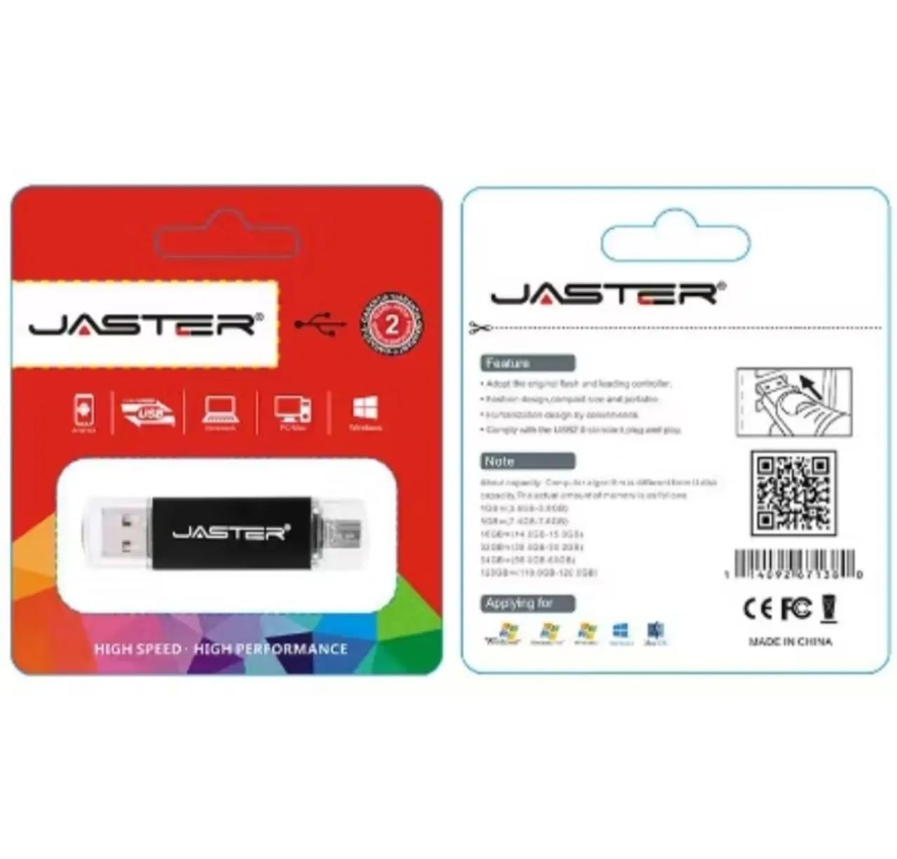 Pen Drive 64GB USB 2.0 Micro USB Tipo C (3 em 1) - Entrada Celular! - Foto 2