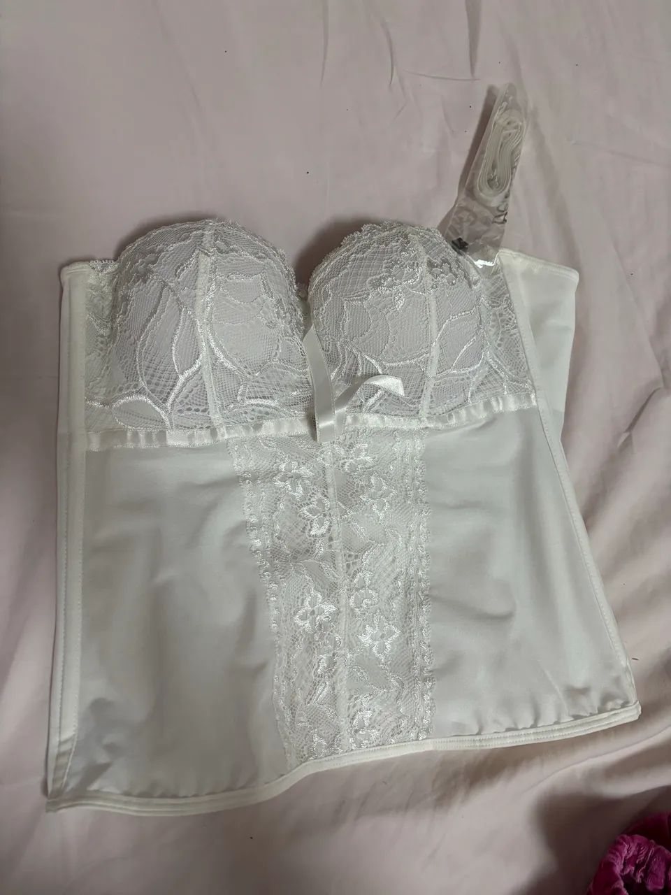 Corset Corselet novo Branco tamanho PP - Foto 4