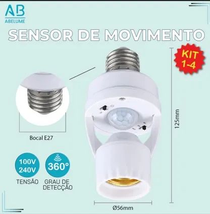 Sensor de  Movimento para lâmpada Soquete E27 - Leia o Anuncio - Foto 5