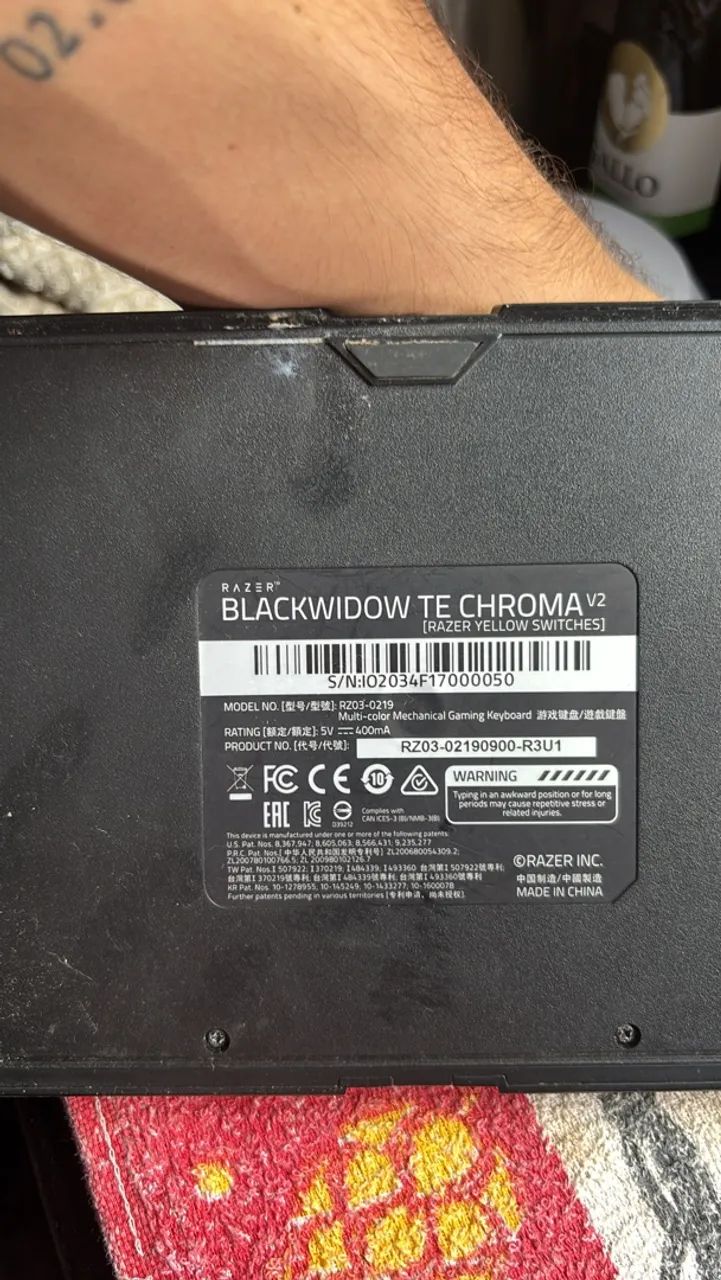 TECLADO RAZER BLACKWIDOW TE CHROMA V2  - Foto 3