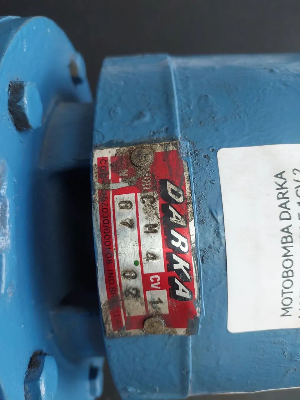MOTOBOMBA DARKA 1CV 2POLOS MOTOR EBERLE TRIFÁSICO RECONDICIONADO  - Foto 4